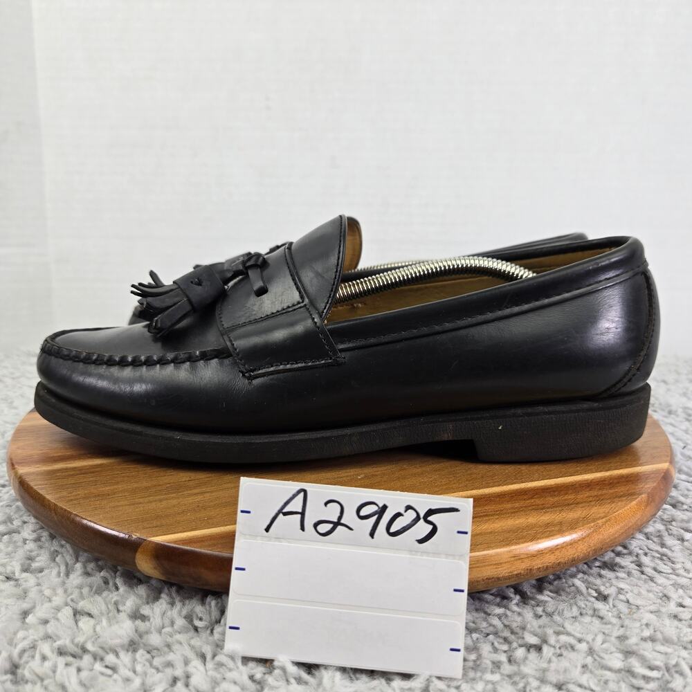 Sebago Mens 10 E Lites Made in USA Black Leather Casual Lifestyle Tassel Loafer